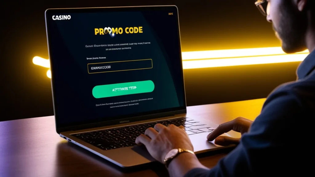 Formularz rejestracji z polem kodu promocyjnego i podświetlonymi krokami aktywacji
